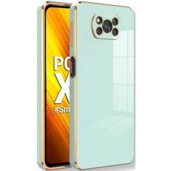 Bodycell Gold Plated - Θήκη Σιλικόνης Xiaomi Poco X3 / X3 Pro / X3 NFC - Mint Green (5206015070167)