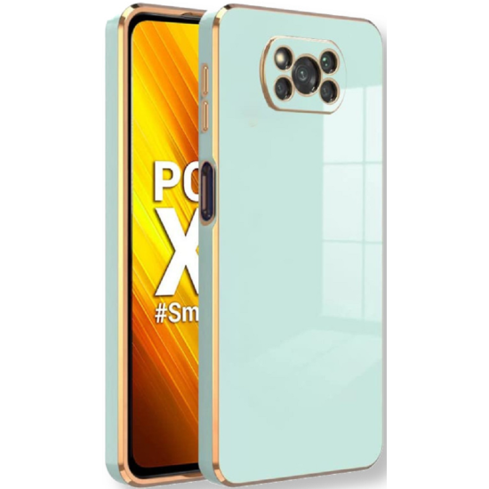 Bodycell Gold Plated - Θήκη Σιλικόνης Xiaomi Poco X3 / X3 Pro / X3 NFC - Mint Green (5206015070167)