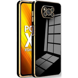 Bodycell Gold Plated - Θήκη Σιλικόνης Xiaomi Poco X3 / X3 Pro / X3 NFC - Black (5206015070150)