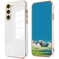 Bodycell Gold Plated - Θήκη Σιλικόνης Samsung Galaxy S23 Plus - White (5206015069789)