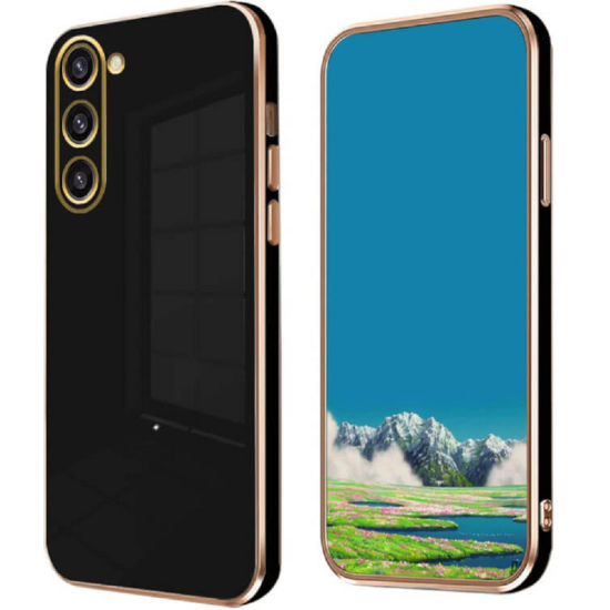 Bodycell Gold Plated - Θήκη Σιλικόνης Samsung Galaxy S23 Plus - Black (5206015069765)