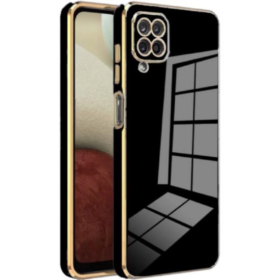 Bodycell Gold Plated - Θήκη Σιλικόνης Samsung Galaxy A22 4G - Black (5206015069468)