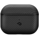 Pitaka MagEZ Case - MagSafe Θήκη Aramid Fiber Body Apple AirPods 3rd Gen - 600D - Black / Grey / Twill (APM6001)