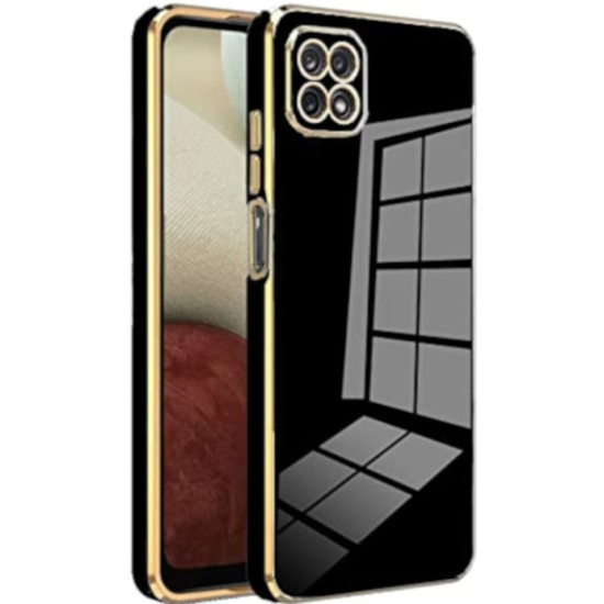 Bodycell Gold Plated - Θήκη Σιλικόνης Samsung Galaxy A22 5G - Black (5206015069499)