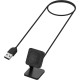KW Καλώδιο Φόρτισης USB με Βάση Στήριξης  - Fitbit Versa 4 / Sense 2 / Versa 3 / Sense - 100cm - Black (60920.01)