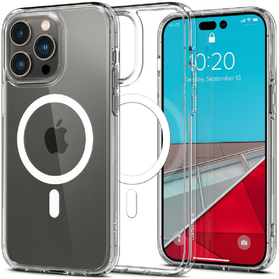 Spigen Crystal Hybrid MagFit - MagSafe Θήκη Apple iPhone 14 Pro Max - White (ACS04643)