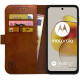 Rosso Element PU Θήκη Πορτοφόλι Motorola Moto G73 - Brown (8719246387593)