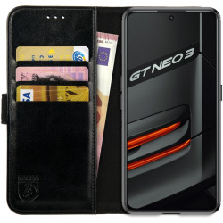 Rosso Element PU Θήκη Πορτοφόλι Realme GT Neo 3 - Black (8719246358302)