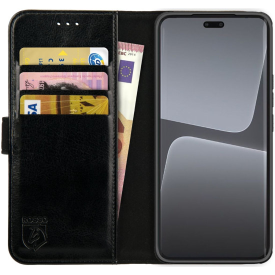 Rosso Element PU Θήκη Πορτοφόλι Xiaomi 13 Lite - Black (8719246387555)
