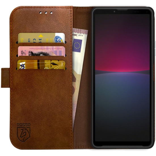 Rosso Element PU Θήκη Πορτοφόλι Sony Xperia 10 IV - Brown (8719246360930)