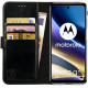 Rosso Element PU Θήκη Πορτοφόλι Motorola Moto G51 5G - Black (8719246353550)
