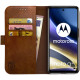 Rosso Element PU Θήκη Πορτοφόλι Motorola Moto G51 5G - Brown (8719246353680)
