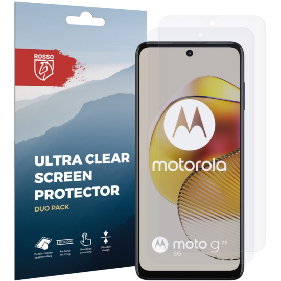 Rosso Ultra Clear Screen Protector - Μεμβράνη Προστασίας Οθόνης - Motorola Moto G73 - 2 Τεμάχια (8719246387500)