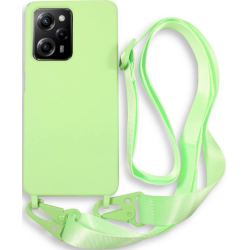Bodycell Θήκη Σιλικόνης με Λουράκι Λαιμού - Xiaomi Redmi Note 12 Pro 5G / Poco X5 Pro - Green (5206015023934)