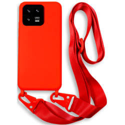 Bodycell Θήκη Σιλικόνης με Λουράκι Λαιμού - Xiaomi 13 Pro - Red (5206015023514)