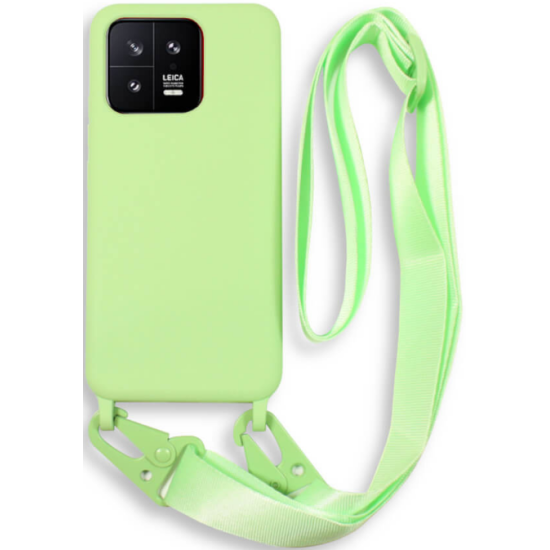 Bodycell Θήκη Σιλικόνης με Λουράκι Λαιμού - Xiaomi 13 Pro - Green (5206015023293)
