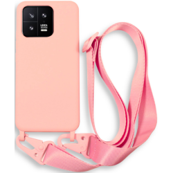 Bodycell Θήκη Σιλικόνης με Λουράκι Λαιμού - Xiaomi 13 Pro - Pink (5206015023507)