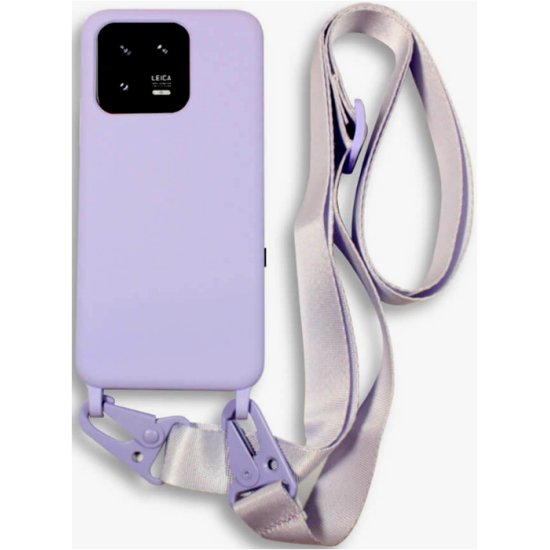 Bodycell Θήκη Σιλικόνης με Λουράκι Λαιμού - Xiaomi 13 Pro - Violet (5206015023521)