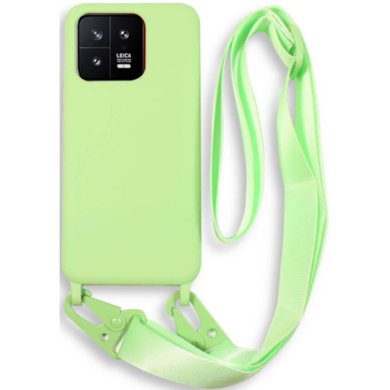 Bodycell Θήκη Σιλικόνης με Λουράκι Λαιμού - Xiaomi 13 - Green (5206015030215)