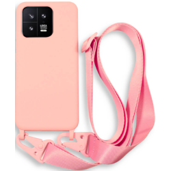 Bodycell Θήκη Σιλικόνης με Λουράκι Λαιμού - Xiaomi 13 - Pink (5206015031199)