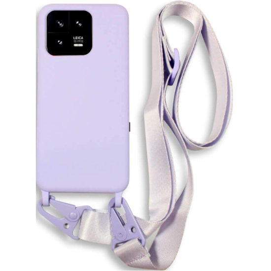 Bodycell Θήκη Σιλικόνης με Λουράκι Λαιμού - Xiaomi 13 - Violet (5206015023187)