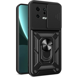 Bodycell Armor Slide - Ανθεκτική Θήκη Xiaomi 13 με Κάλυμμα για την Κάμερα & Μεταλλικό Ring Holder - Black (5206015011474)