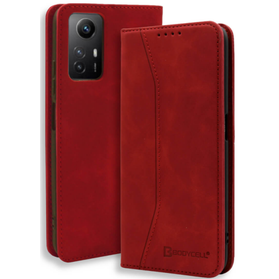 Bodycell Θήκη - Πορτοφόλι Xiaomi Redmi Note 12S - Red (5206015021619)