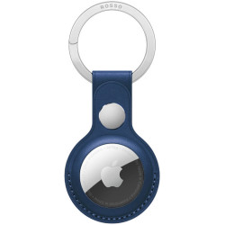 Rosso Element PU Θήκη / Μπρελόκ Apple AirTag 2 / 1 - Blue (8719246384066)