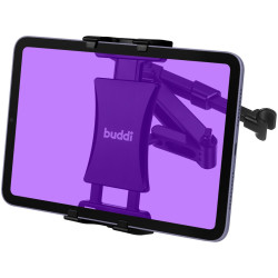 Buddi Tablet Holder for Car Headrest - Universal Ρυθμιζόμενη Βάση Στήριξης Smartphone / Tablet για Πίσω Κάθισμα Αυτοκινήτου - Black - 5 Έτη Εγγύηση (8719246384646)
