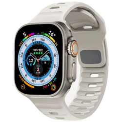 Tech-Protect Iconband Line - Λουράκι Σιλικόνης Apple Watch Ultra/SE/11/10/9/8/7/6/5/4 (49/46/45/44mm) - Starlight (9490713935088)