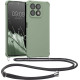 KWmobile Matte Θήκη Σιλικόνης με Λουράκι Λαιμού Honor X8a - Gray Green (61577.172)