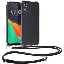 KWmobile Διάφανη Θήκη Σιλικόνης με Λουράκι Λαιμού - Motorola Moto E13 - Transparent (61623.01)