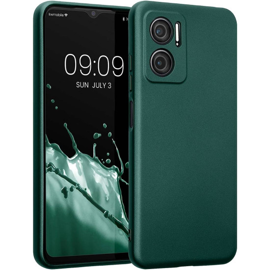 KWmobile Θήκη Σιλικόνης Xiaomi Redmi 10 5G με Πλαίσιο Κάμερας - Metallic Teal (61414.14)
