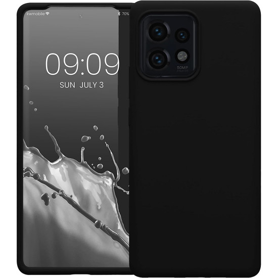 KWmobile Soft Flexible Rubber Cover - Θήκη Σιλικόνης Motorola Edge 40 Pro / Edge Plus 2023 - Black (61344.01)