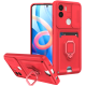 Bodycell Multifunction - Ανθεκτική Θήκη Xiaomi Redmi A2 Plus / A1 Plus με Λουράκι Λαιμού / Κάλυμμα Κάμερας / Ring Holder / Υποδοχή Κάρτας - Red (5206015017605)