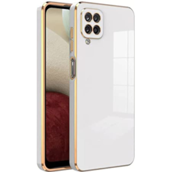 Bodycell Gold Plated - Θήκη Σιλικόνης Samsung Galaxy A22 4G - White (5206015069482)