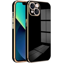 Bodycell Gold Plated - Θήκη Σιλικόνης Apple iPhone 14 - Black (5206015069222)