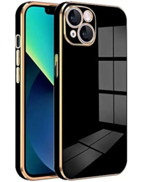 Bodycell Gold Plated - Θήκη Σιλικόνης Apple iPhone 14 - Black (5206015069222)
