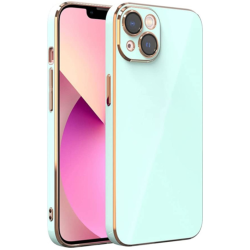Bodycell Gold Plated - Θήκη Σιλικόνης Apple iPhone 13 - Mint Green (5206015069147)