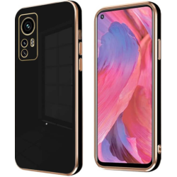 Bodycell Gold Plated - Θήκη Σιλικόνης Xiaomi 12 / 12X - Black (5206015069826)