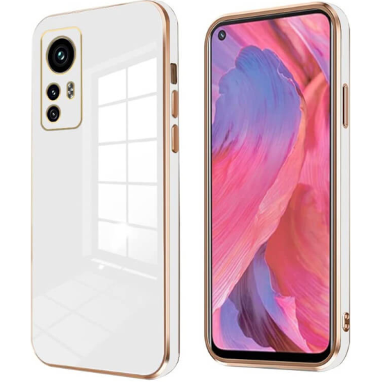 Bodycell Gold Plated - Θήκη Σιλικόνης Xiaomi 12 / 12X - White (5206015069840)