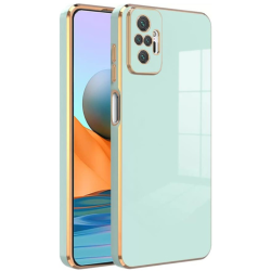 Bodycell Gold Plated - Θήκη Σιλικόνης Xiaomi Redmi Note 10 Pro - Mint Green (5206015069956)
