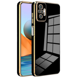 Bodycell Gold Plated - Θήκη Σιλικόνης Xiaomi Redmi Note 10 Pro - Black (5206015069949)