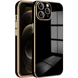 Bodycell Gold Plated - Θήκη Σιλικόνης Apple iPhone 11 Pro Max - Black (5206015069017)