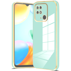 Bodycell Gold Plated - Θήκη Σιλικόνης Xiaomi Redmi 10C - Mint Green (5206015070259)