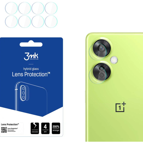 3MK Hybrid Glass Camera Protector - Αντιχαρακτικό Υβριδικό Προστατευτικό Γυαλί για Φακό Κάμερας OnePlus Nord CE 3 Lite - 4 Τεμάχια (5903108522069)