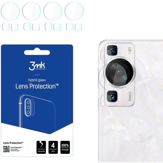 3MK Hybrid Glass Camera Protector - Αντιχαρακτικό Υβριδικό Προστατευτικό Γυαλί για Φακό Κάμερας Huawei P60 Pro - 4 Τεμάχια (5903108521833)