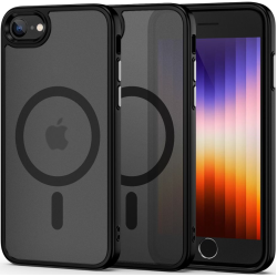 Tech-Protect MagMat - Σκληρή Ημιδιάφανη Θήκη MagSafe Apple iPhone SE 2022 / 2020 / 8 / 7 - Matte Black (9490713933121)
