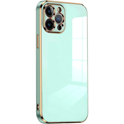 Bodycell Gold Plated - Θήκη Σιλικόνης Apple iPhone 14 Pro Max - Mint Green (5206015069321)