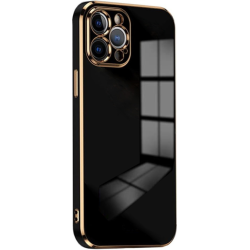 Bodycell Gold Plated - Θήκη Σιλικόνης Apple iPhone 12 Pro - Black (5206015069079)
